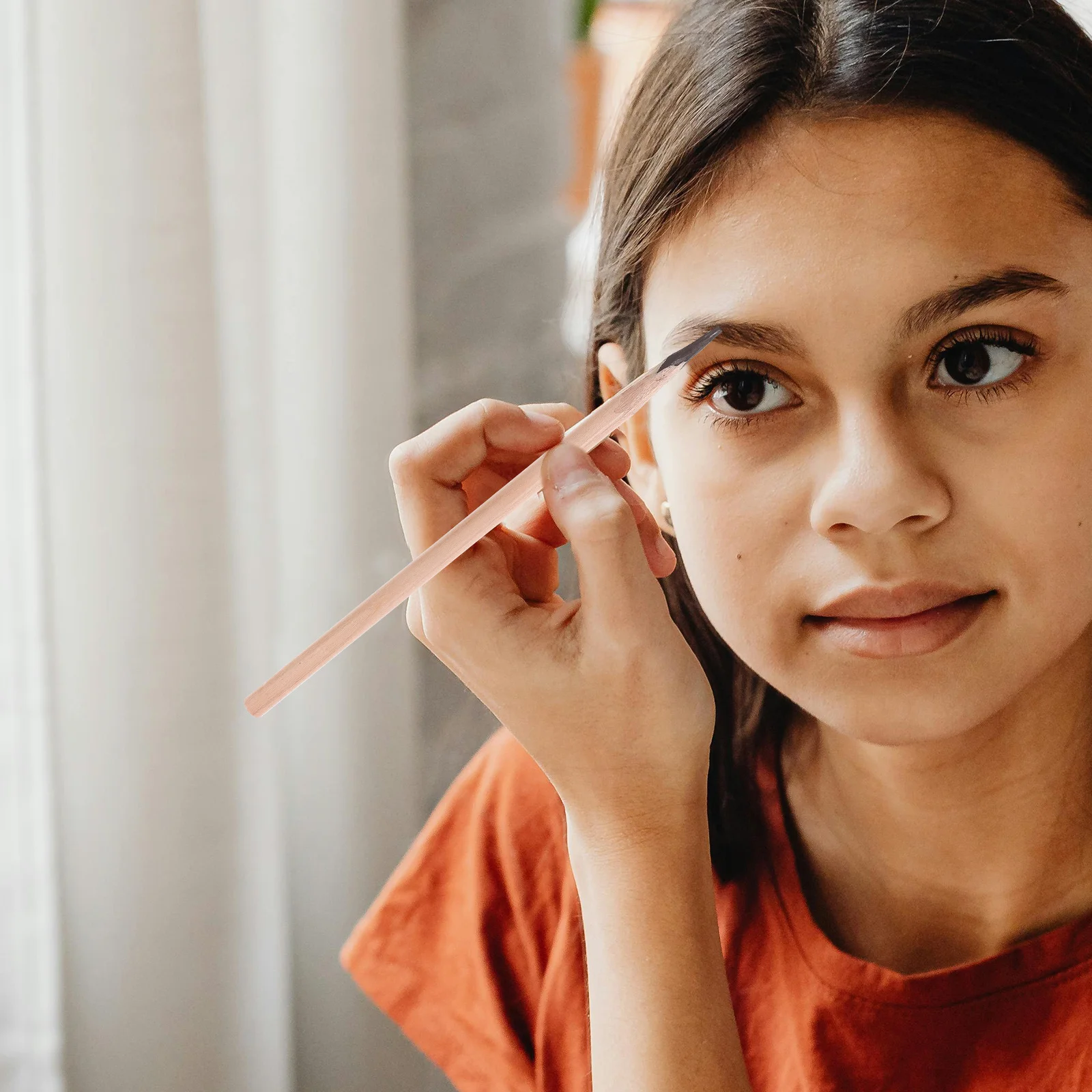 

Healeved Wooden Eyebrow Pencil Coffee Color Lasting Non Smudging Brow Makeup for Natural Looking Brows Women