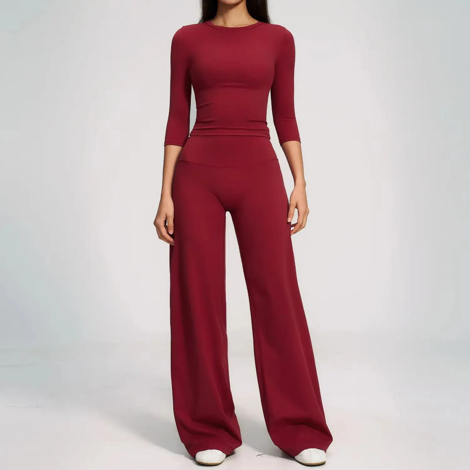 Yoga Set 2 Pieces Women Tracksuit Workout Set Sportswear Gym Clothing Fitness Half Sleeve OutfitsAthletic Wear Fitness Suits