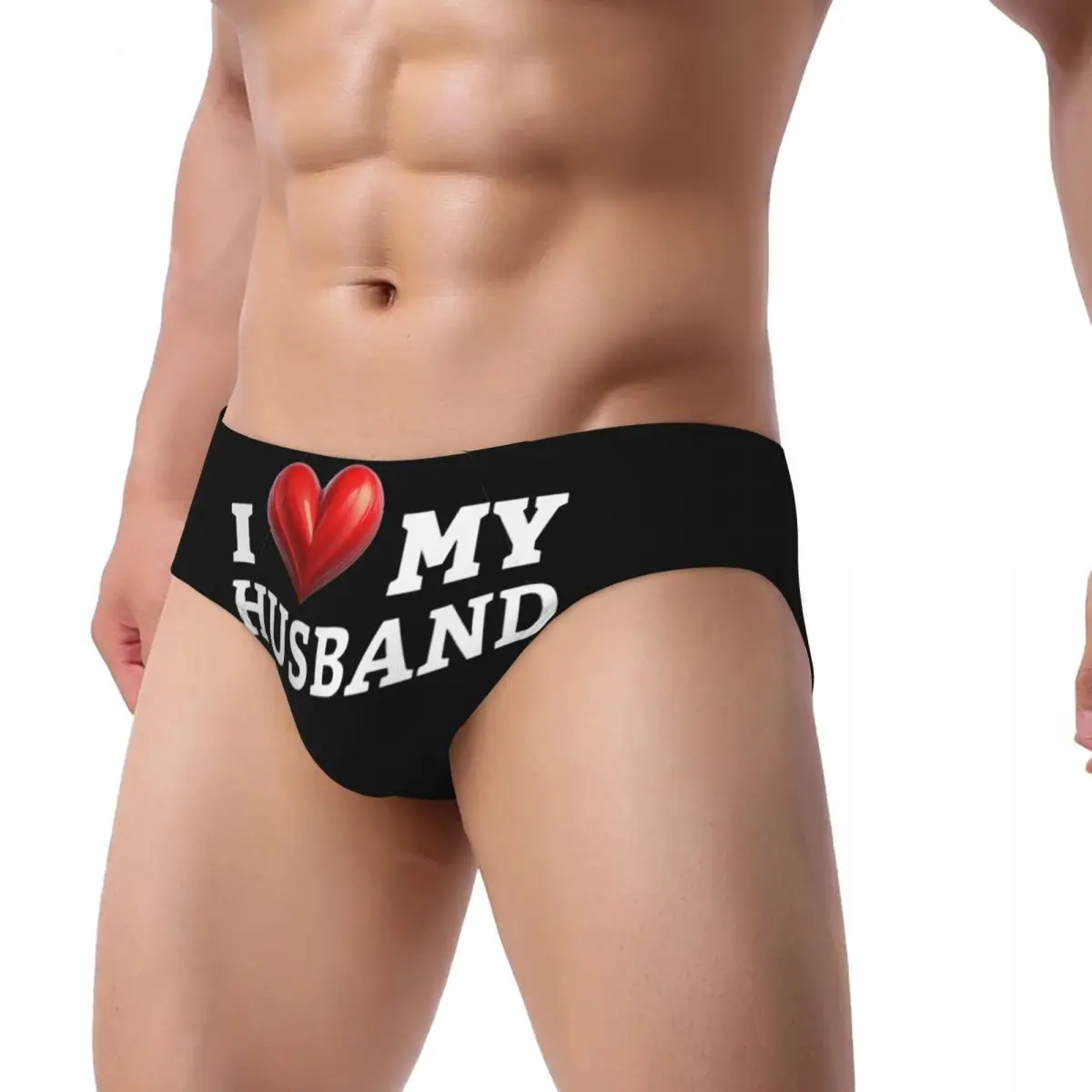 Custom Happy Valentine's Day Brief Panties Women Breathable Stretch I Love My Husband Underwear