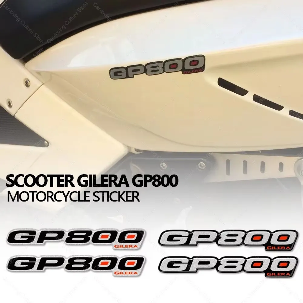 Waterproof Protective Sticker Motorcycle GP800 Logo Sticker 3D Motorcycle Sticker For SCOOTER GILERA GP800 2PCS