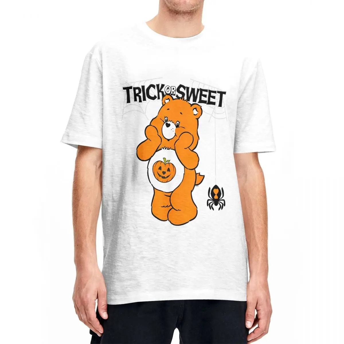 Care Bears Trick Or Sweet Bear Men Women's T Shirts Novelty Tees Short Sleeve Crew Neck T-Shirts Pure Cotton Birthday Gift Tops