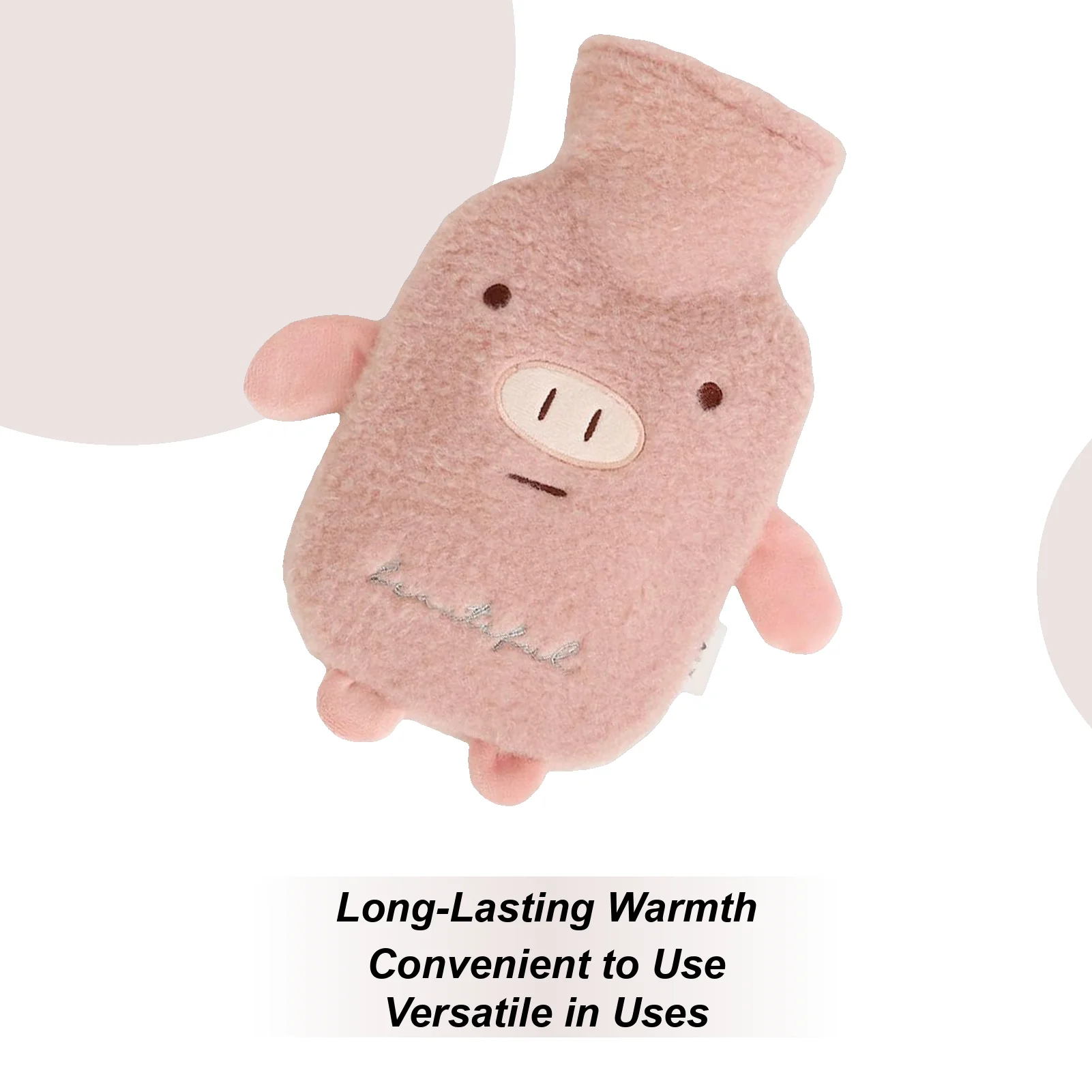 

Hot Water Bottle 1L Leak Proof Soft Cartoon Pack Hot Water Bottle With Soft Cover For Legs Hands Shoulders Neck Back Travel