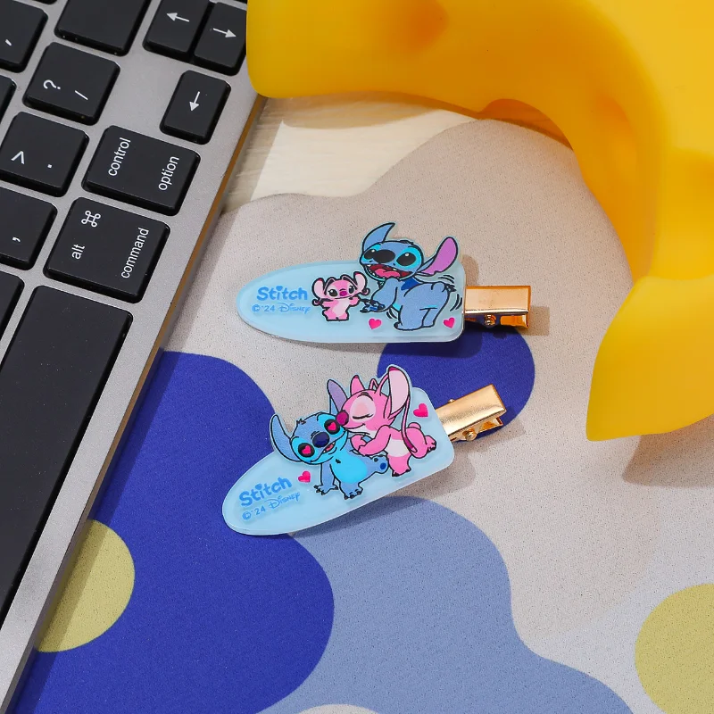 Disney Stitch Hair Clip Women Fashion Side Bangs Barrette Makeup Washing Face Tools Cartoon Girls HairpinsHair Accessoires Gifts