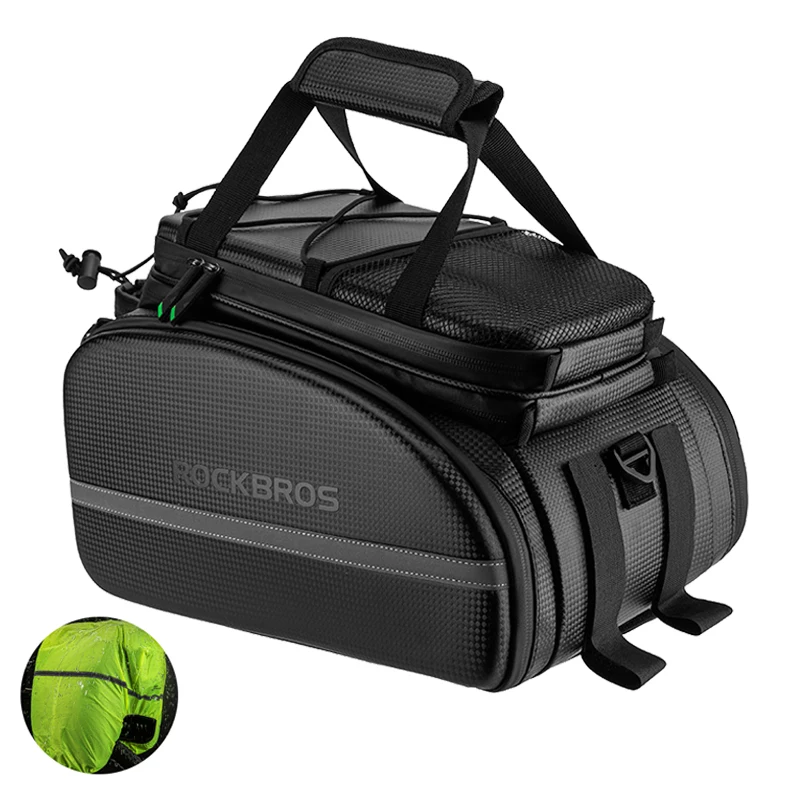 ROCKBROS Bicycle Bike 3 in1 Trunk Bags Large Capacity Bicycle Tail Rear Bag Road Mountain Reflective Luggage Carrier Cycling Bag image 3