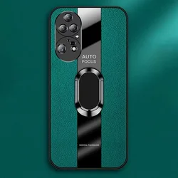 Luxury Leather Case For Huawei P40 Lite P50 Pro Cover Ring Holder Silicone Phone Case For Huawei Mate 50 20 30 40 Pro Plus Coque