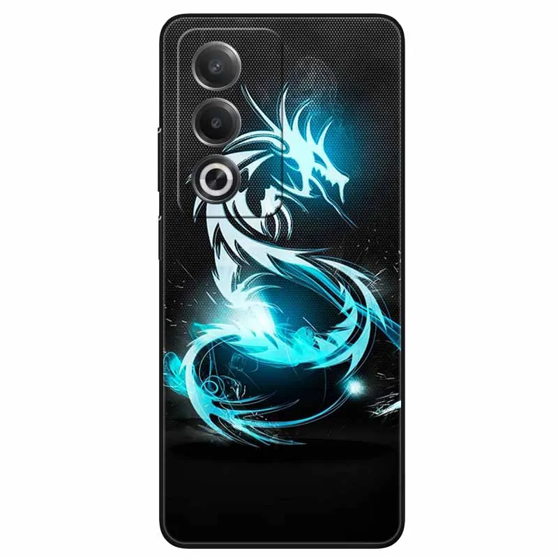 For OPPO A80 5G Case 6.67\'\' Cool Black Soft TPU Silicon Back Covers for A 80 OPPOA80 5G A80 2024 Phone Cases Funda Coque CPH2639