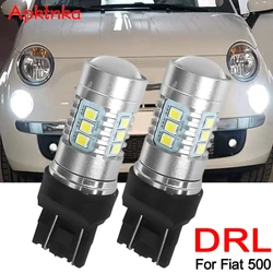 2x Led Daytime Running Light Car Bulbs 580 DRL Canbus No Error For Fiat 500 2007 2008 2009 2010 2011 2012 - on White 6000K