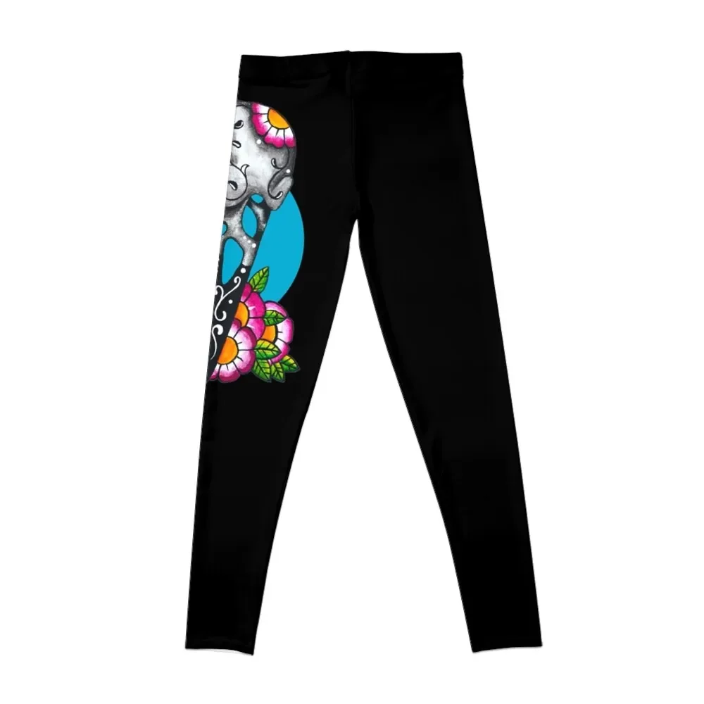 Raven Sugar Skull Leggings joggers for exercise clothing for Womens Leggings