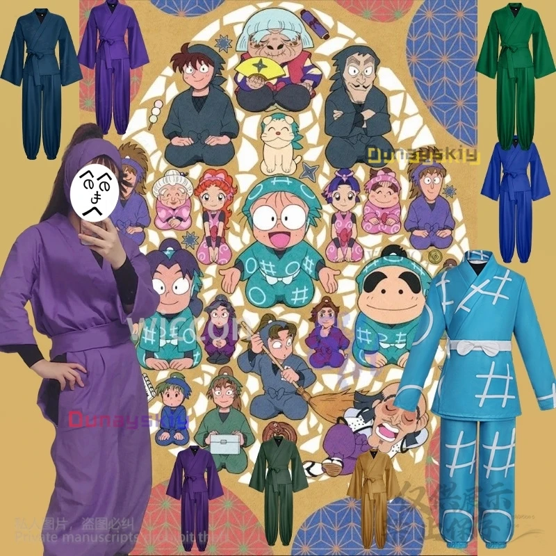 

Japanese Kawaii Blue Ninja Cosplay Cartoon Nintama Rantarou Uniform 8 Color Ninjutsu Academy Halloween Christmas Cos Customized