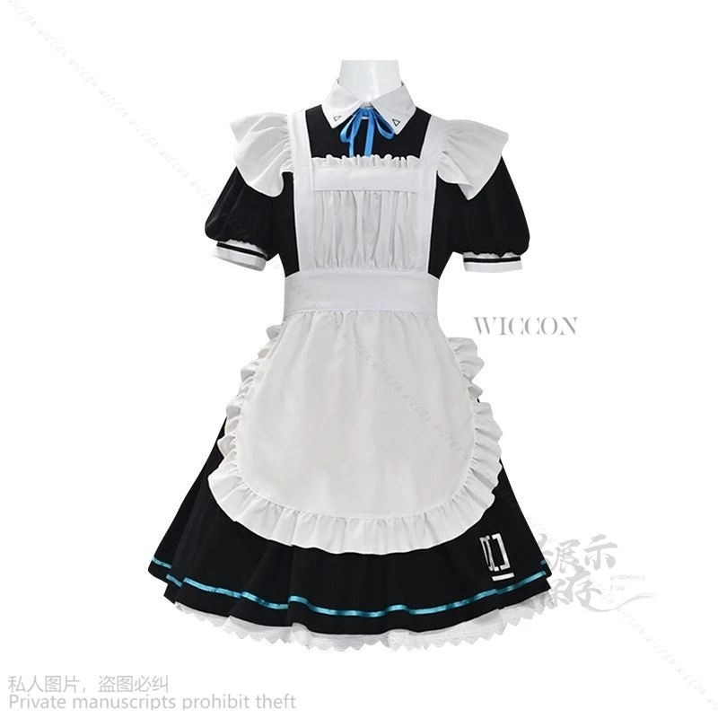 Anime Game Blue Archive JK Tendou Arisu Cosplay Costume Wig French Maid Lolita Skirt Woman Kawaii Sexy Carnival Halloween Suit