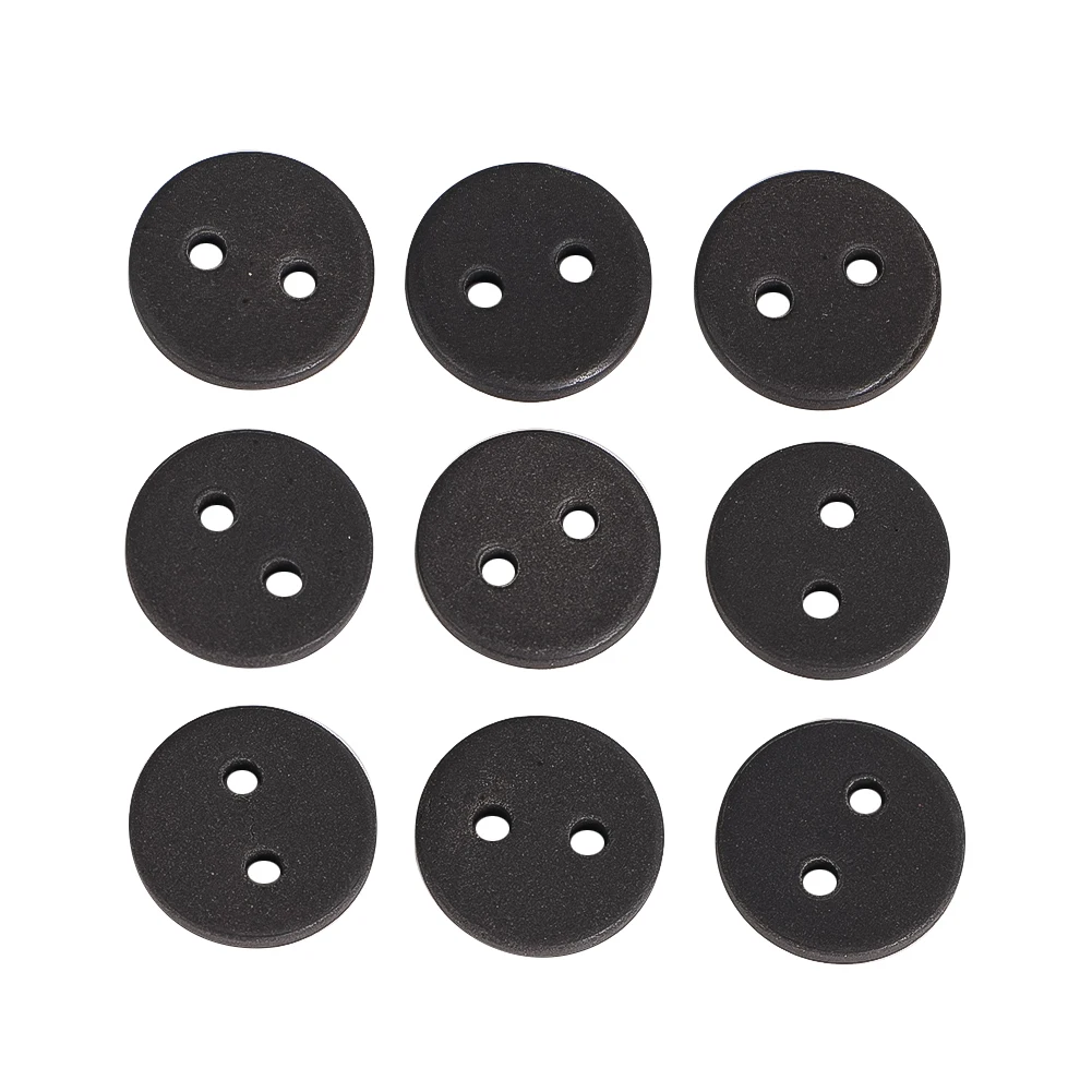 Boutons en pierre volcanique hématite naturelle, 5 pièces, noir mat, écologique, bricolage, fabrication de bijoux artisanaux, embellissement de pierre, sacs pour vêtements