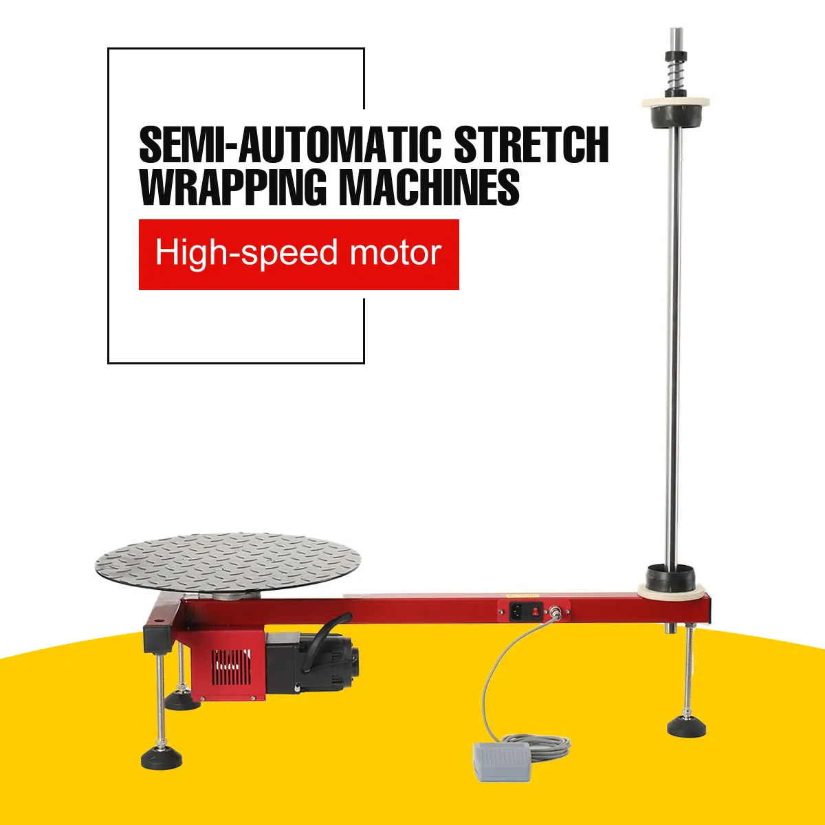 Półautomatyczna pakowaczka folią rozciągliwą, pakowaczka kurierska, elektryczna wypełniarka folią owijaną typu T