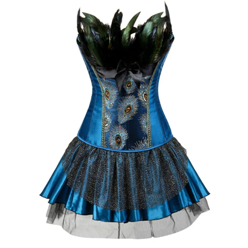 

Женский сексуальный корсет в стиле бурлеск с завышенной талией, сексуальный корсет принцессы с вышивкой, платье-бюстье, топ с мини-юбкой-пачкой