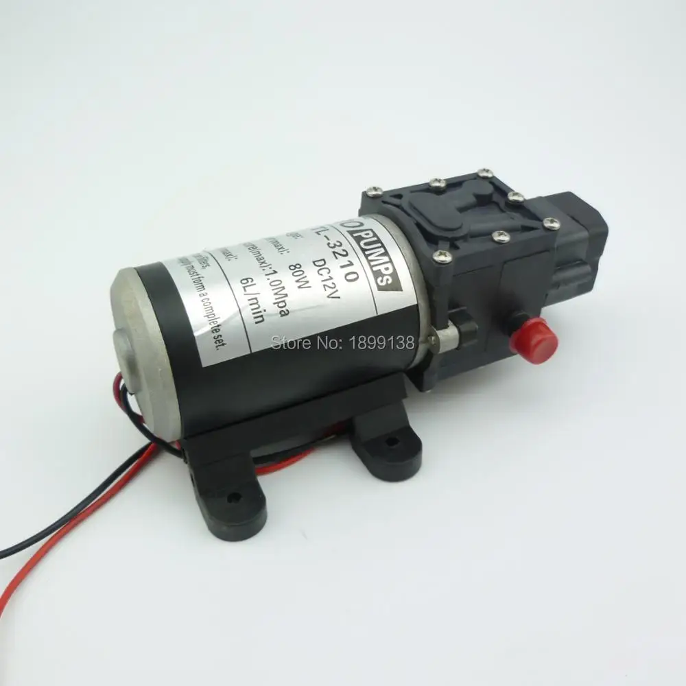 DC 80w 6L/Min electric diaphragm water pump High Pressure self priming water pump dc 12v