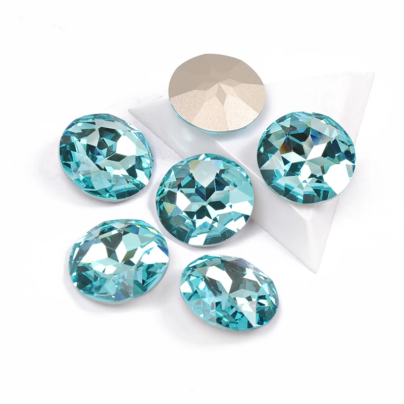 6A SW 27mm Großer Runder Edelstein-Strassstein für Handarbeiten Rivoli Kristallblume DIY Bastelzubehör Kristallschmuck Kleidungszubehör – Detail 3