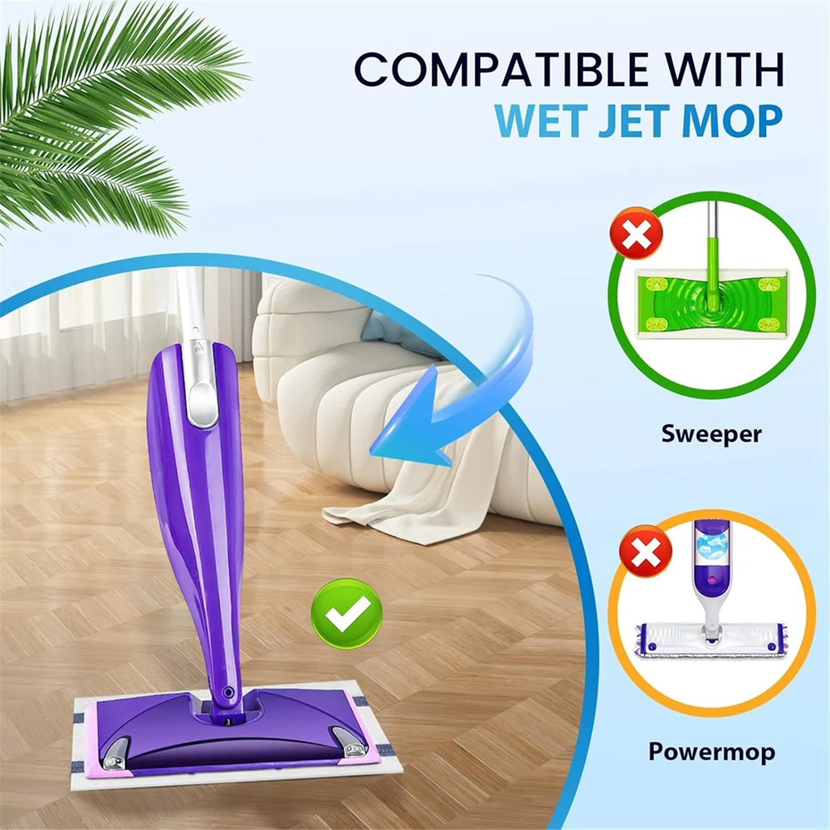 36 recargas descartáveis da almofada do esfregão do bloco para Swiffer Wet Jet Spray MopJAS