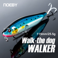 Noeby Topwater Pencil Fishing Lure 115mm 25.5g Surface Wobblers Artificial Hard Bait Swimbait for Sea Bass Pike Fishing Tackle