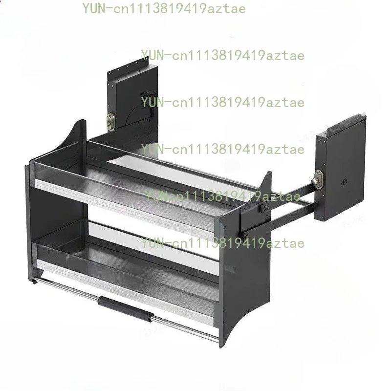 Upper Kitchen Cabinet Pull Down Lift Basket Soft Close Damper Storage  Wall Rack Kitchen Storage Shelf (Bowl not included)