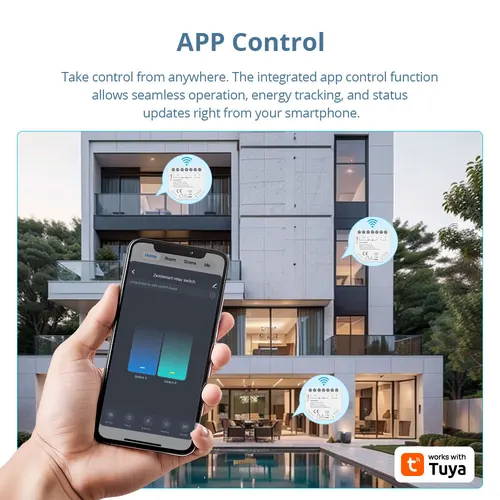 Imagen 2 del producto Zemismart-relé inteligente WiFi con Monitor de potencia, Mini módulo de interruptor de 1 entrada y 2 entradas, funciona con la aplicación Tuya Smart Life