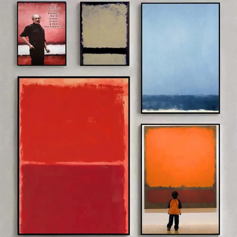 Mark Rothko – affiche Vintage classique, autocollant mural HD étanche, décor esthétique auto-adhésif pour la maison et le salon