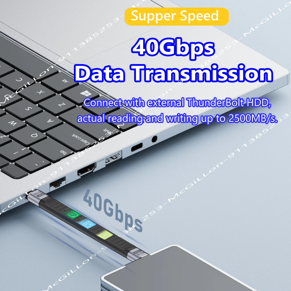 PD 240W USB 4.0 Gen3 Type C Cable 5A Fast Charging USB C to USB-C Cable Thunderbolt 3 8K@60Hz Cord USB Tipo C 40Gbps Data Cabel