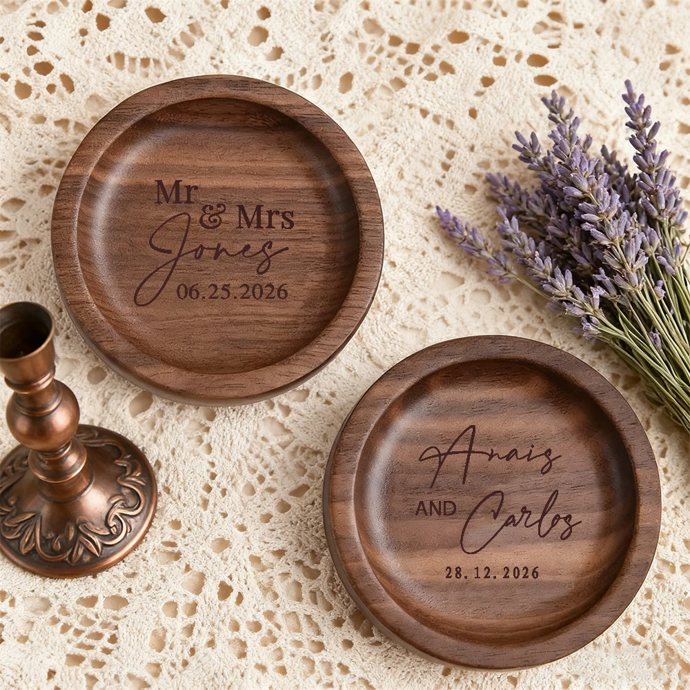 

Поднос для ювелирных изделий с персонализированной гравировкой, индивидуальное имя для нее, предложение подружки невесты, подарок, держатель для обручального кольца, блюдо, юбилей, День Святого Валентина