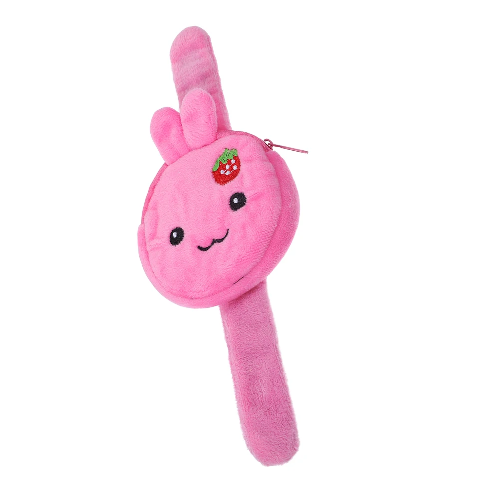 

3Pcs Soft Plush Rabbit Slap Bracelet Fun Toys Kids Party Coin Purse Wristband