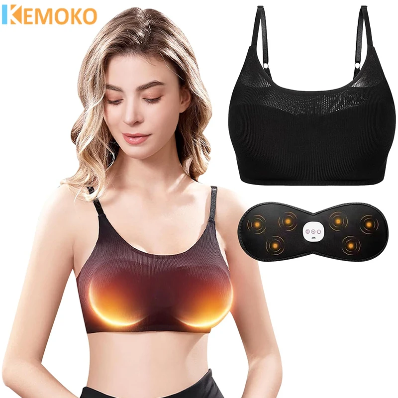 

Electronic Massage Bra Hot Vibration Chest Underwear Massager Wireless Breast Device for Woman Girl Brast Massage Health Care