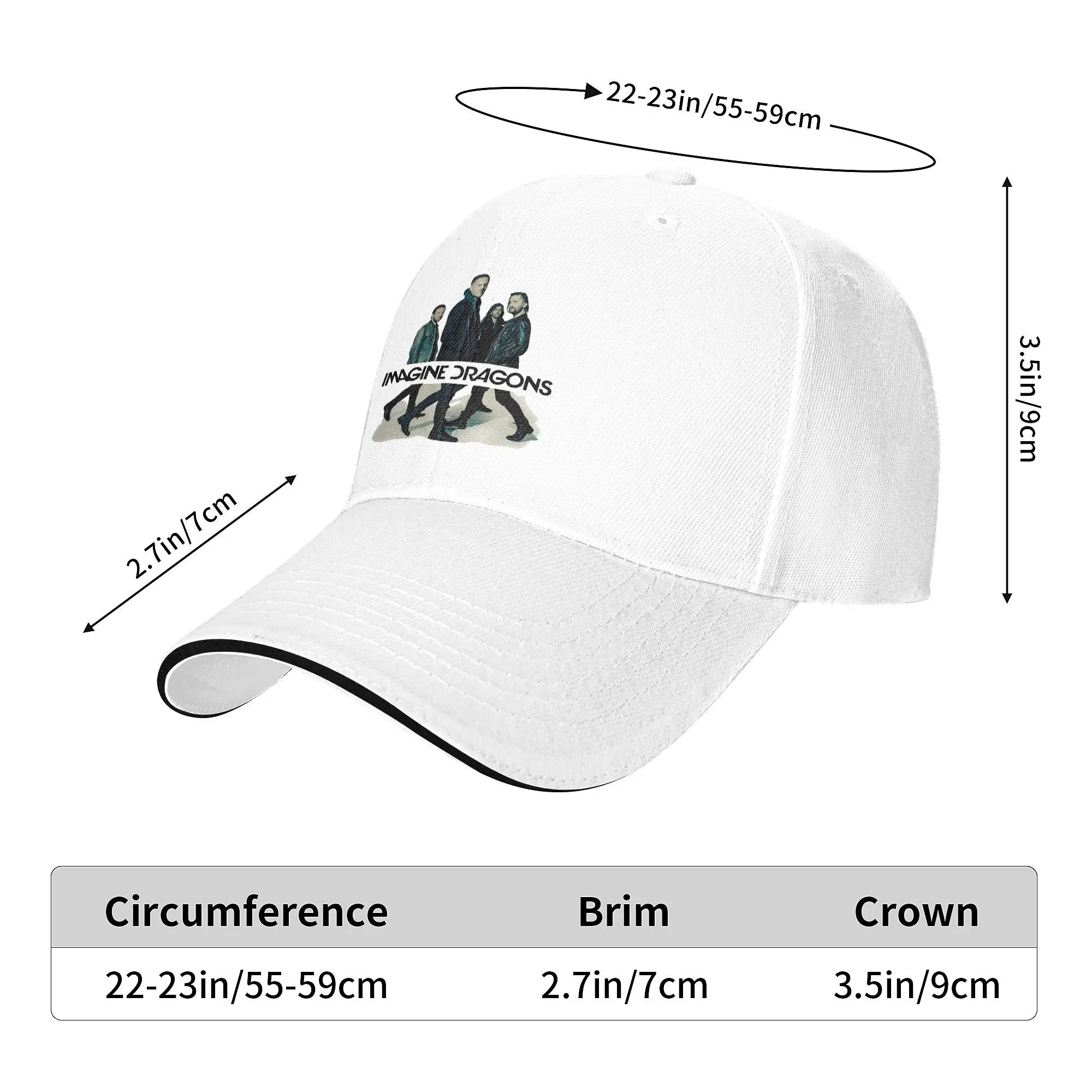 Imagine Dragons Rock Band Outfits Unisex Baseball Cap World Tour 2024 Dad Hat Classic Daily Headwear Adjustable Fit Sun Cap image 4