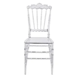 Acrylic transparent crystal chair Hotel banquet hall Wedding auditorium Outdoor activities Plastic Napoleon bamboo chair