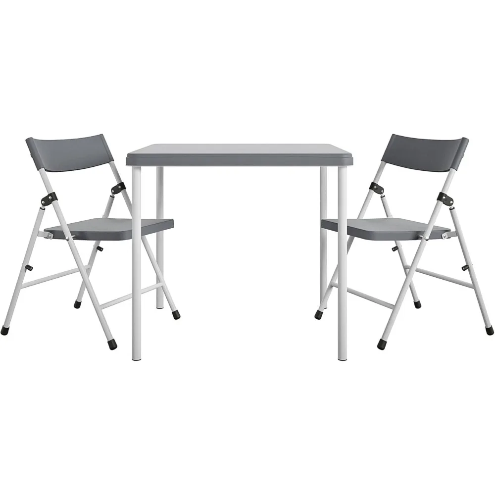 

Kid's 3-Piece Activity Set with Folding Chairs, Cool Gray