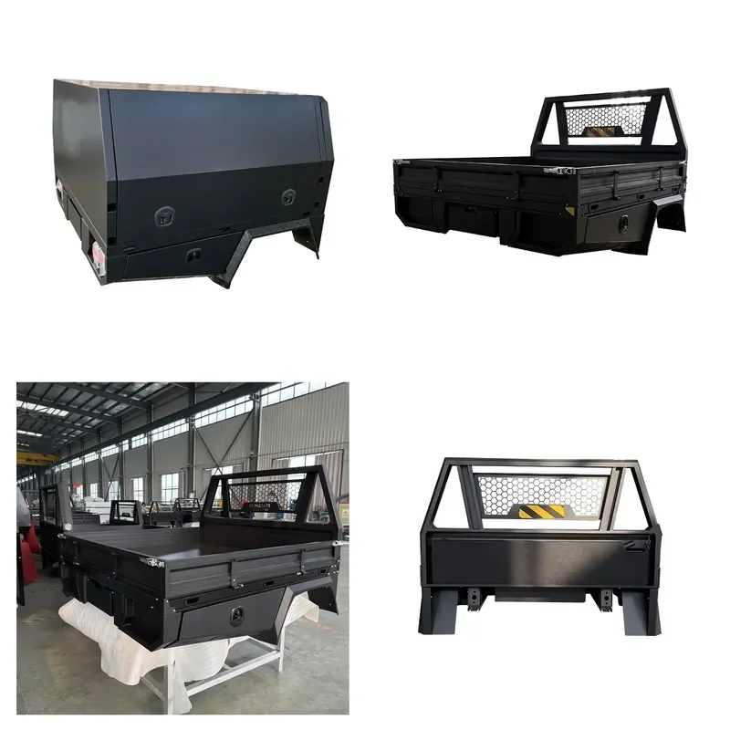 for 1978 Black Power Coating Aluminum Truck Ute Canopy with Tray Roof Mud Ladder Silver Durable Customized 2136x1806mm