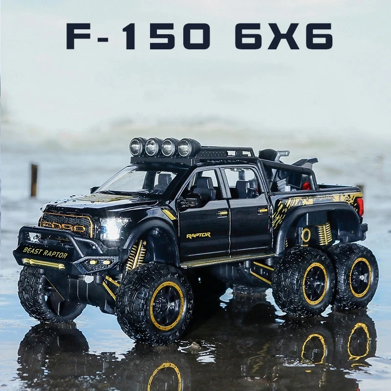 

1:32 Fords Raptor F150 Alloy Car Diecast Model Toy Vehicles Sound And Light Metal Car Simulation Collection Gifts Toys for boys