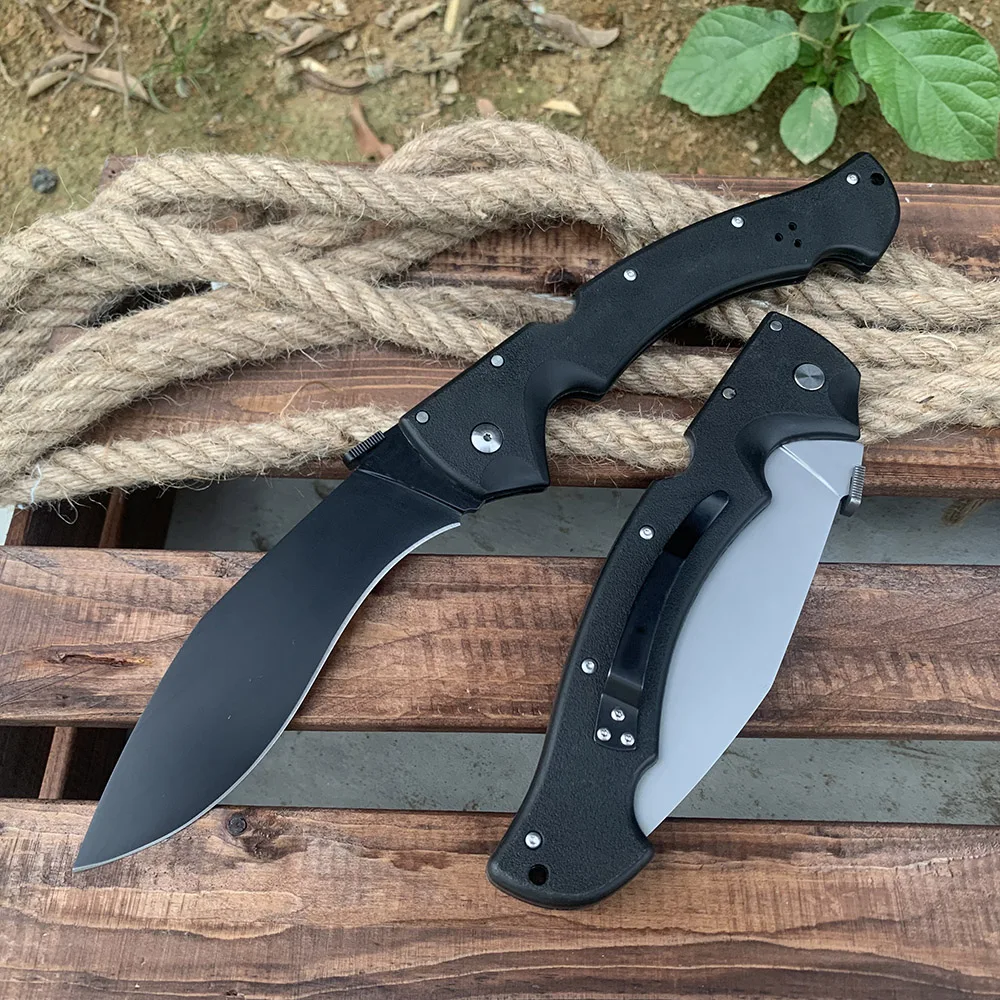 Large 14.1\'\' Cold Military Hunting Knives AUS-10A Steel Professional Survival Combat Outdoor Folding Knife Self Defense EDC Tool