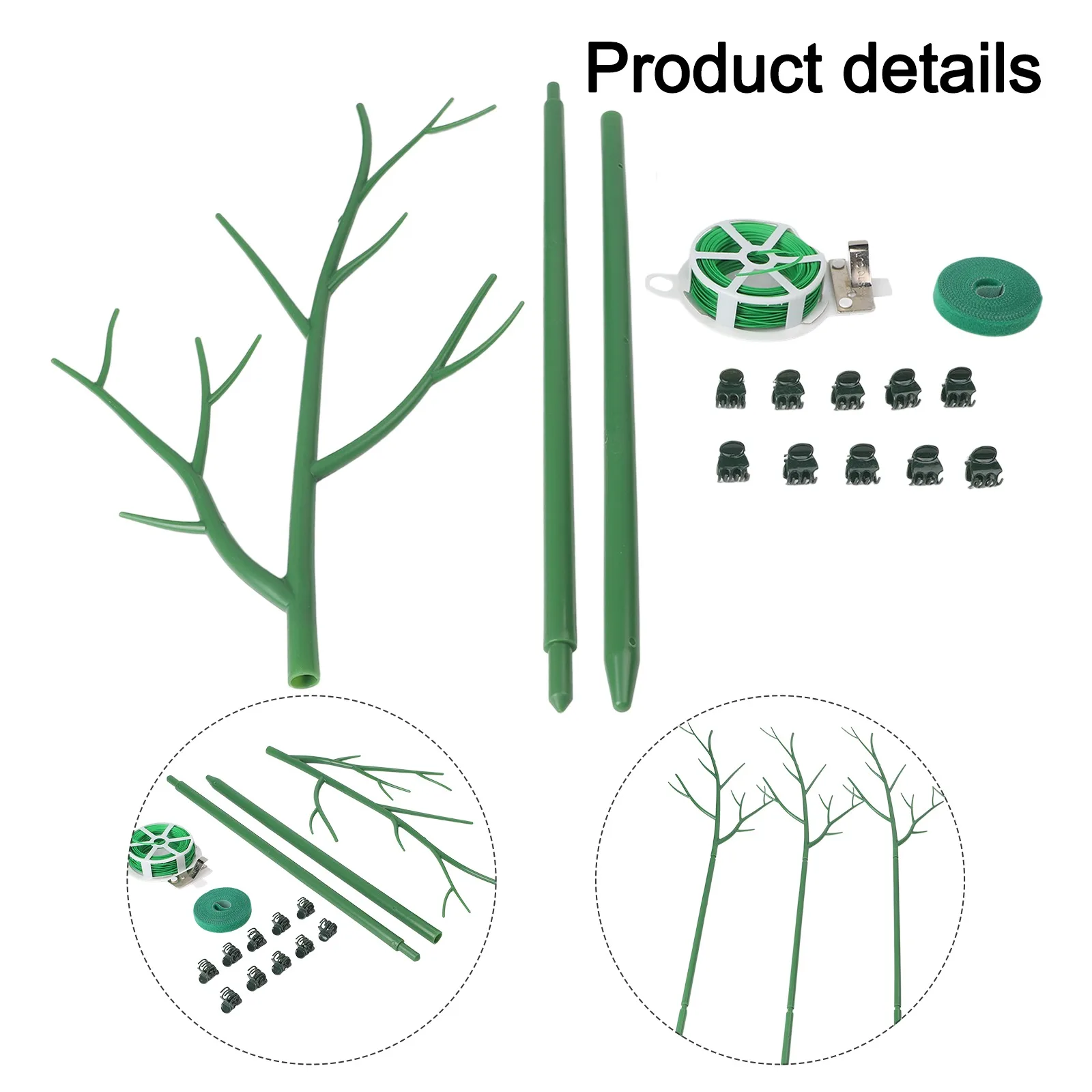 

5PCS Monstera Plant Climbing Support Set UV-resistant Plastic Orchid Clips For Stakes With Clips For Climbing Plants