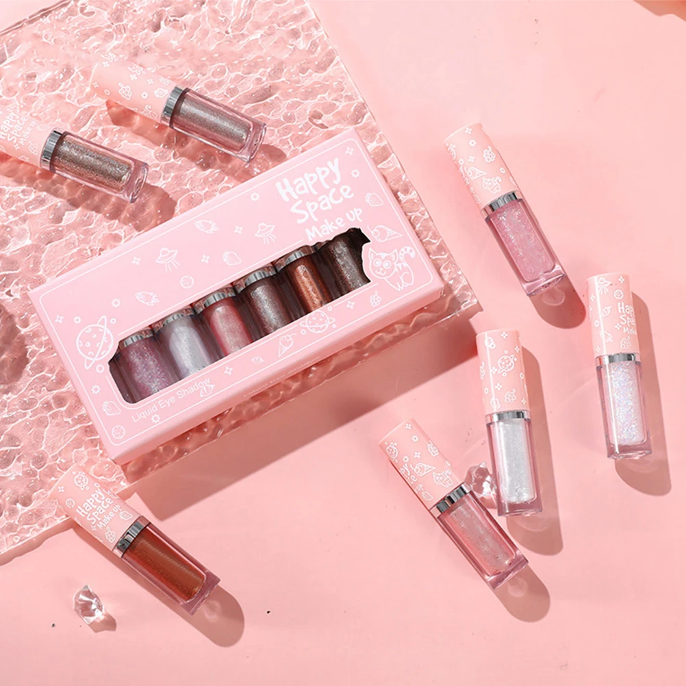 Juego de sombras de ojos, 8 Uds., barra de sombra de ojos con brillo líquido para maquillaje, pigmento brillante resistente al agua para fiesta y Festival
