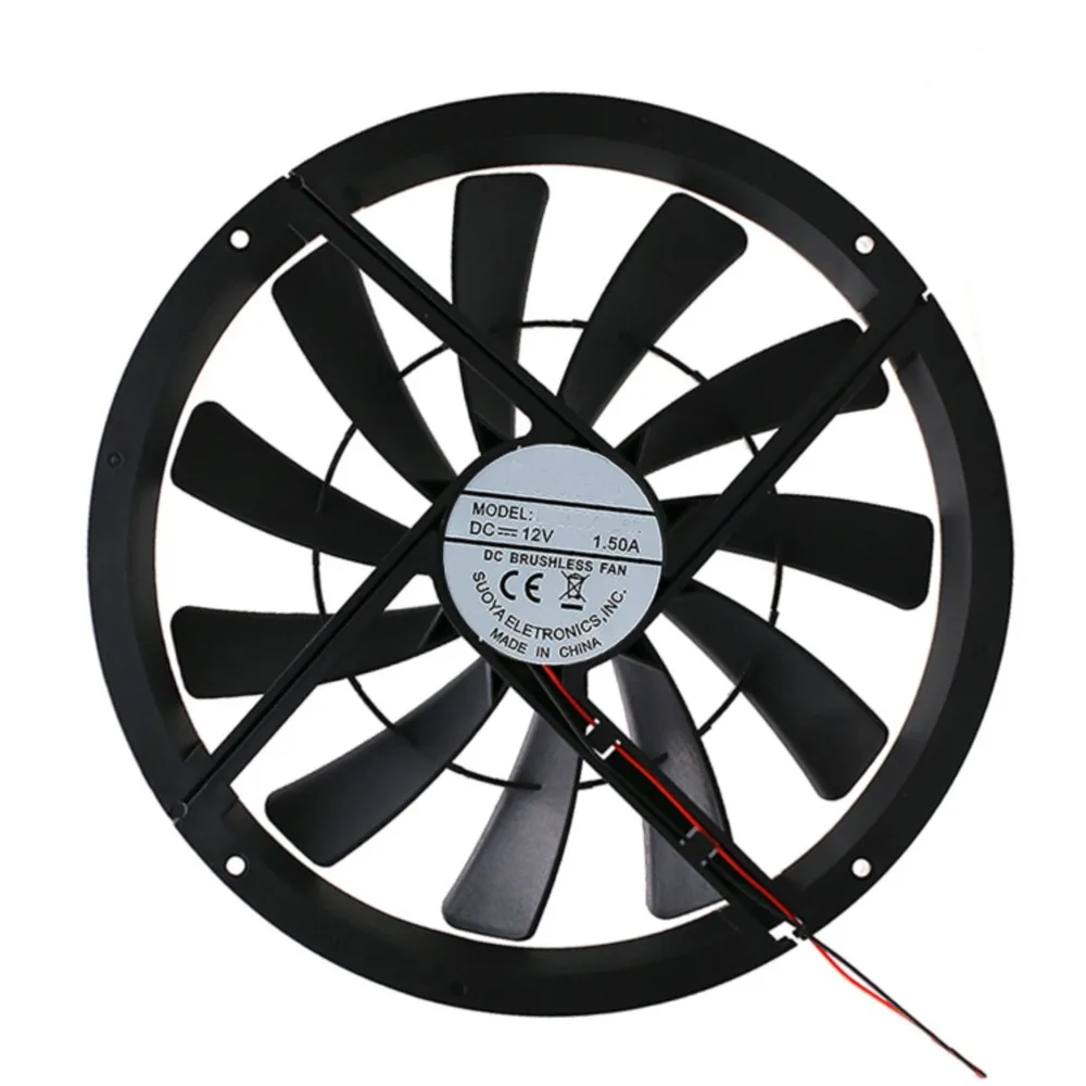 SXDOOL-ventilador de refrigeración de 250mm, 25cm, cc 12V, 1200 RPM, 40DBA Molex 4D, 250x30mm, gran tamaño, alto flujo de aire, PC, caja de