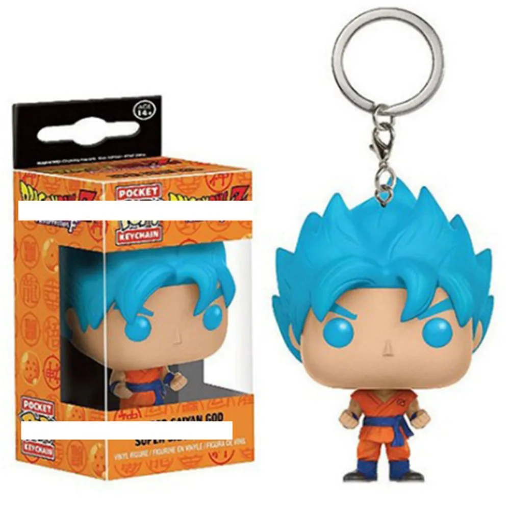 Funko Pop llaveros de bolsillo Dragon Ball Son Goku Vegeta Cell figuras populares clásicas Anime modelo periférico colgante llavero regalo