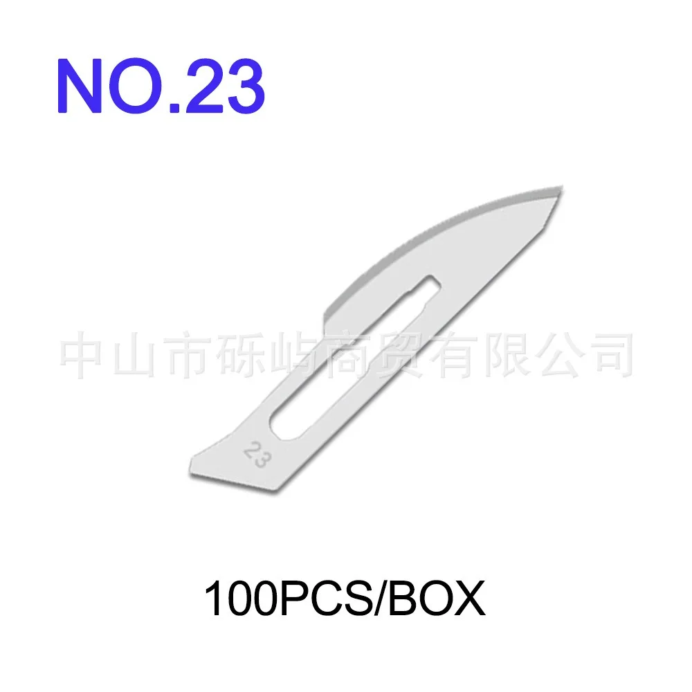 Stainless Steel 10 23 Sterile Dental Scalpel Blades Kit with 3 4 7 Handle Dissection Tool for Oral Surgery Dental Lab Use view 4