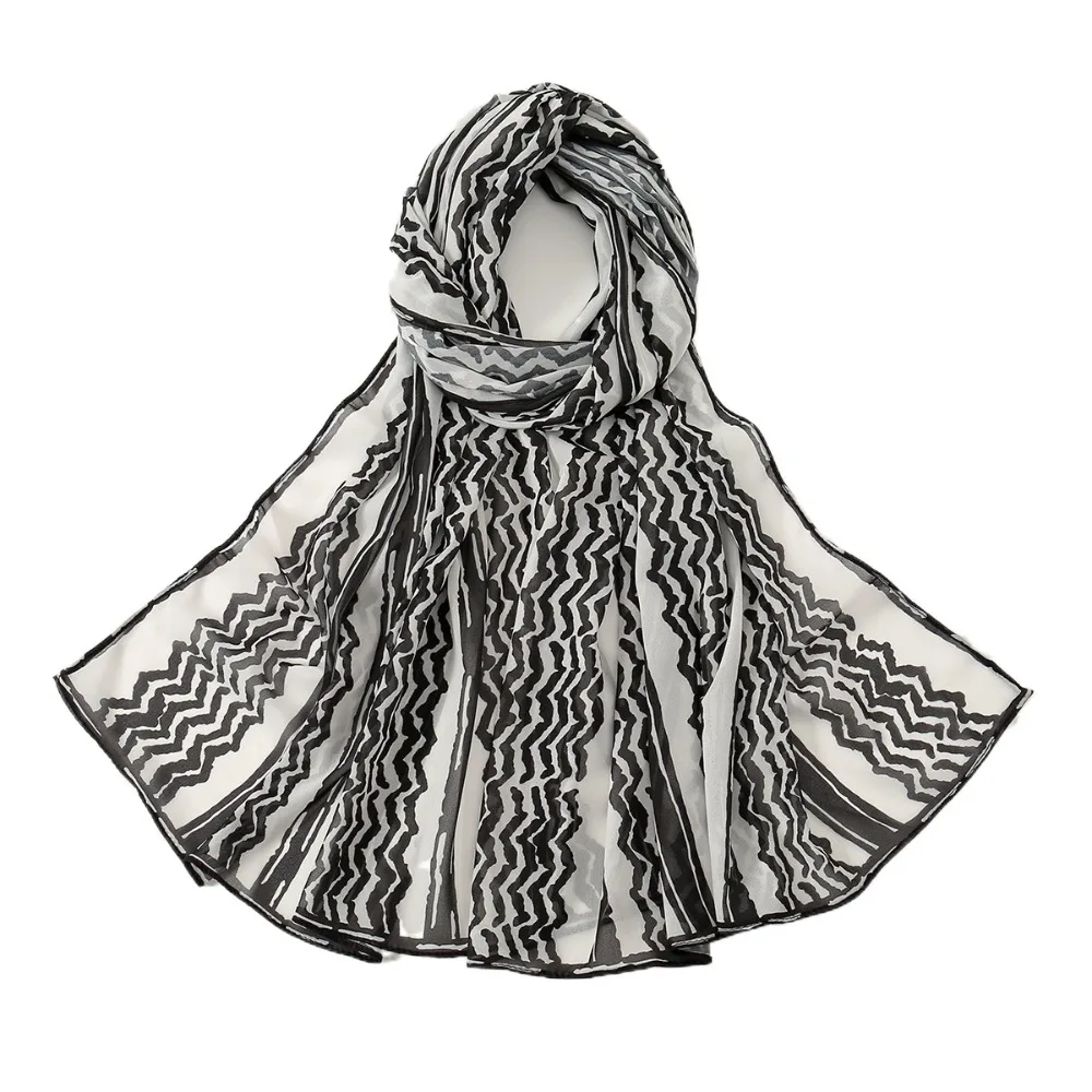 

Элегантный клетчатый платок с принтом Keffiyel, длинный солнцезащитный шифоновый шарф-хиджаб, тонкие шали и накидки, исламский платок для вечеринки