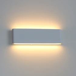 Lâmpada de parede LED impermeável ao ar livre, luminárias exteriores de alumínio, luz do quarto, sala de estar e varanda, 6W, 12W, 24W