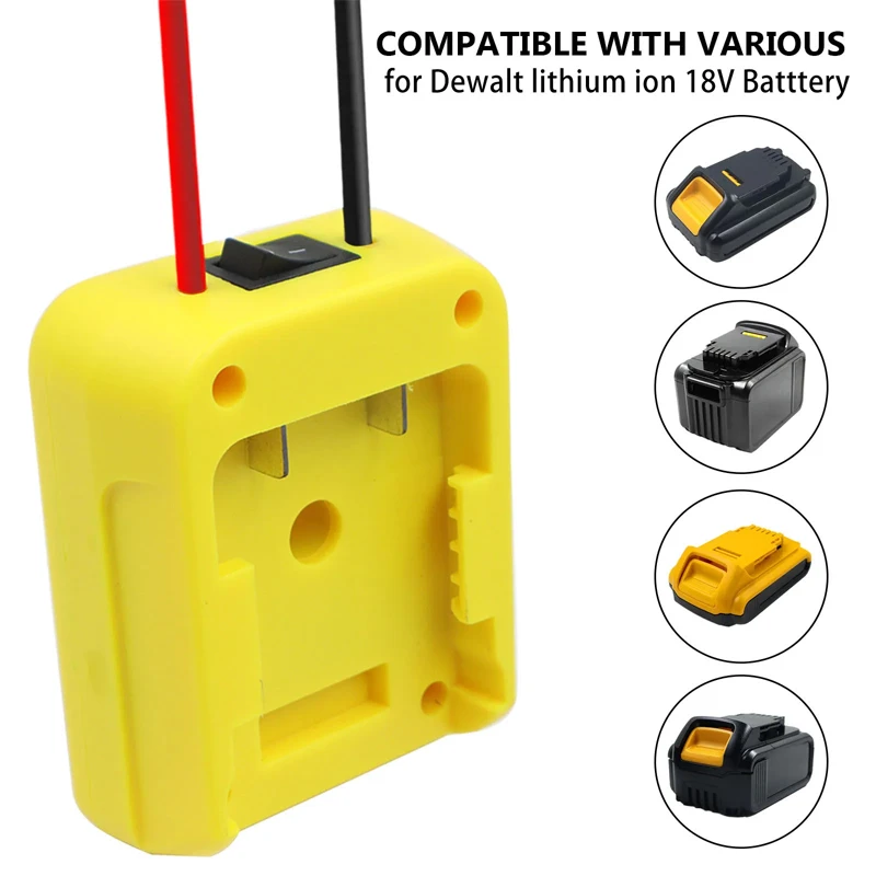 Tool Parts DIY Switch Power Wheels Adapter Wire 30A Fuses Source For DeWALT For Milwaukee Lithium Battery Rc Car Toys Robotics