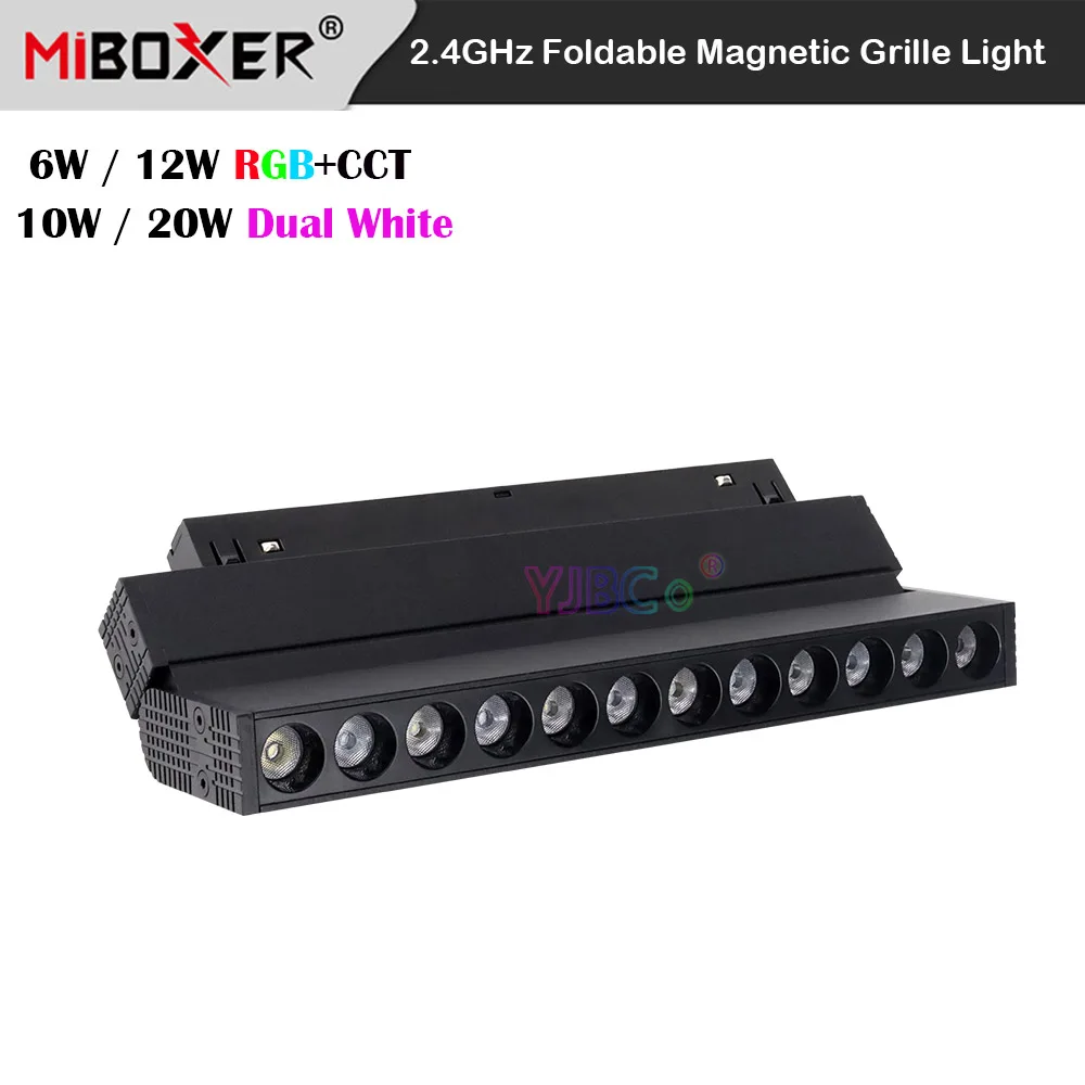 miboxer dobravel grade magnetica luz dupla cct branco led luz de teto rf remote controle de voz 24g 6w 12w 10w 20w 10w 20w cct 48v 01