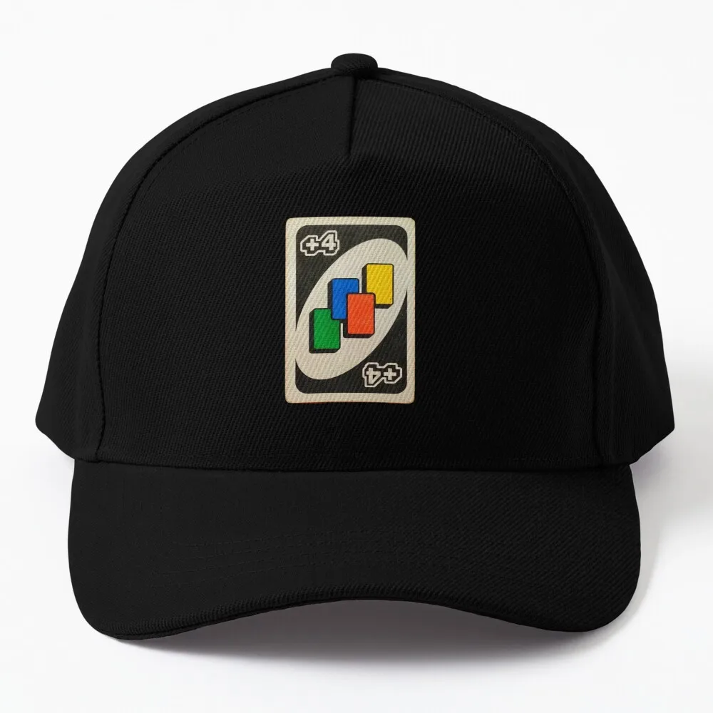 

Uno +4 card Baseball Cap tea hats New In The Hat funny hat Caps Baseball Cap For Men Women'S