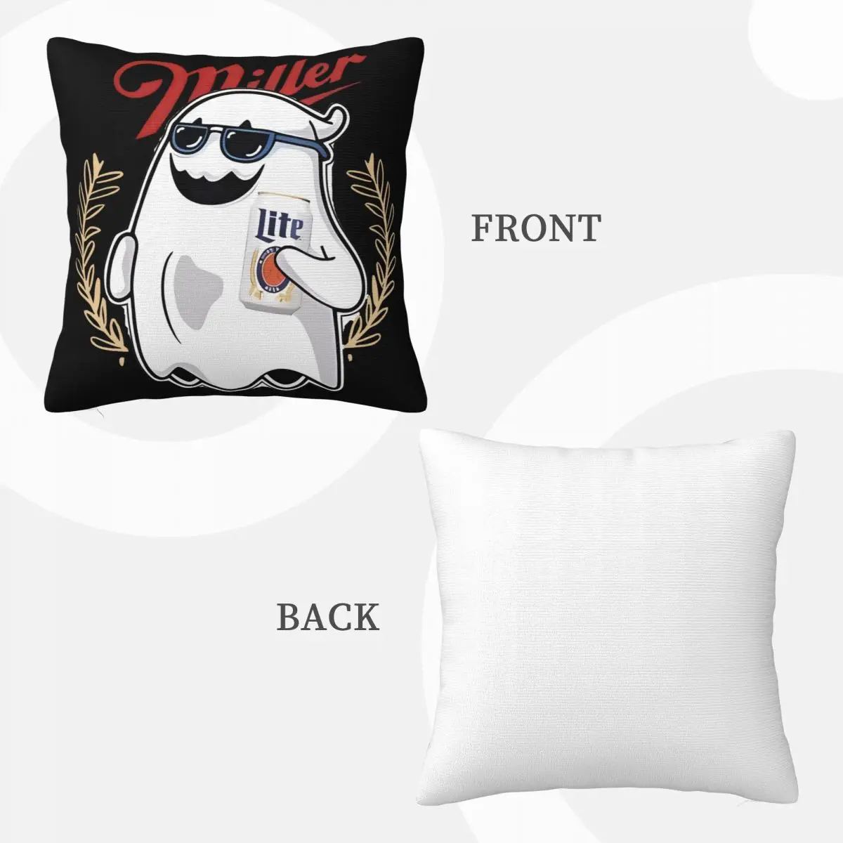 Milerr Lite Ghost Halloween 1 Home Pillows Cover Pillow Covers Decorative Pillow Case Pillow Cover