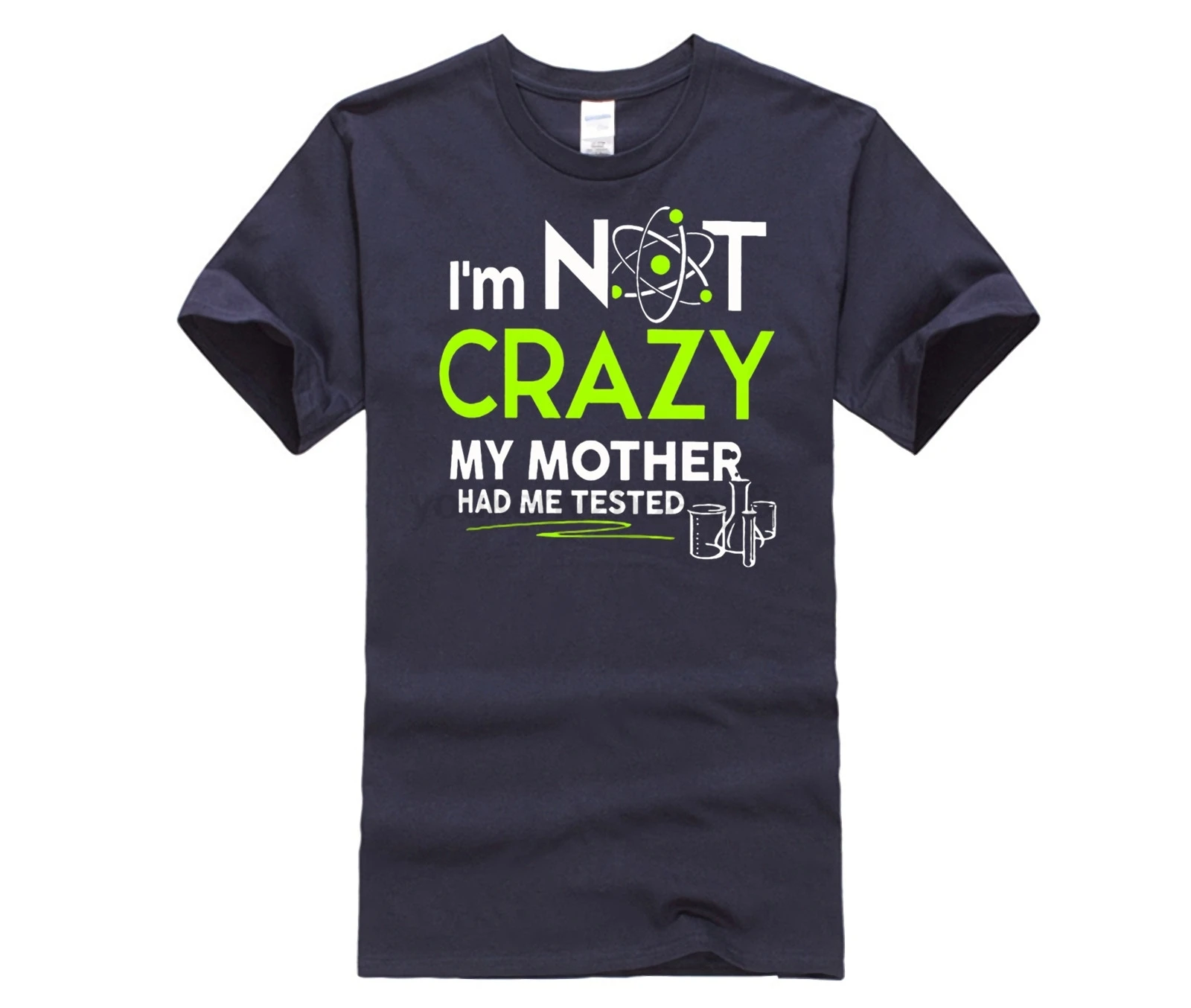 Горячие предложения, я не сумасшедшая, моя мама испытала меня, буква «Теория большого взрыва», черная, хорошая, самая дешевая футболка из хлопка