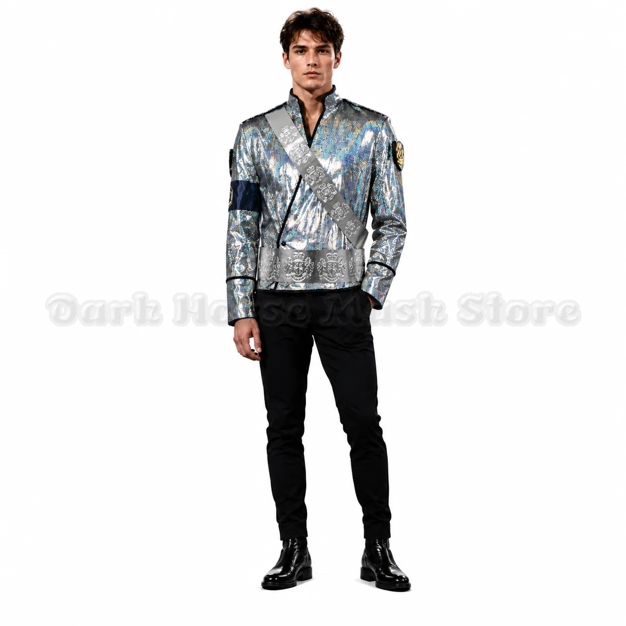 Role-player Rare Michael Jackson Outfit for BAD Bucharest Tour Impersonator Cosplay Halloween Christmas Punk Jacket Coat