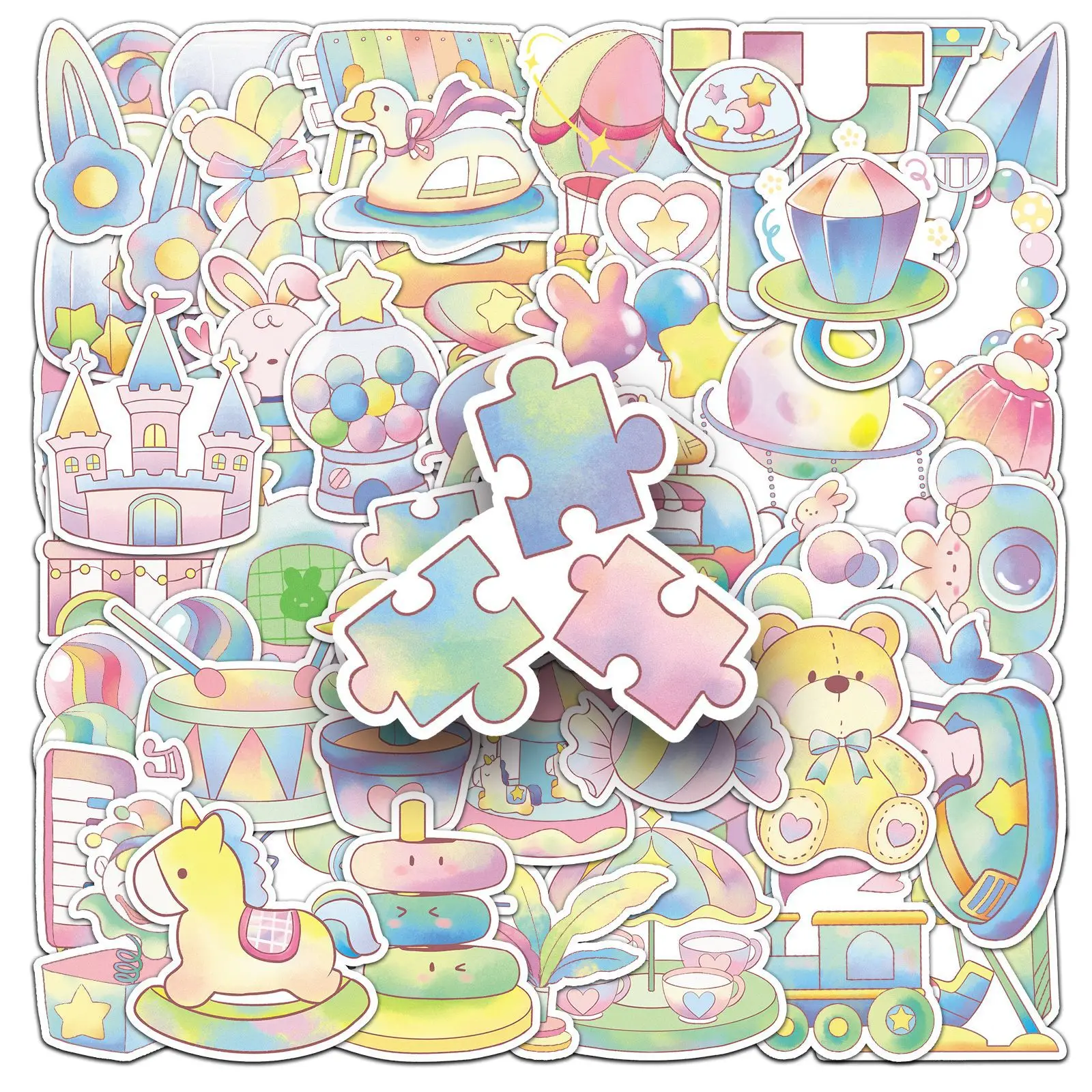 

10/30/50PCS Cute Color Stickers Fun Kawaii Graffiti Decorative Stickers Waterproof Decal Children's Toys Gifts for Water Cup