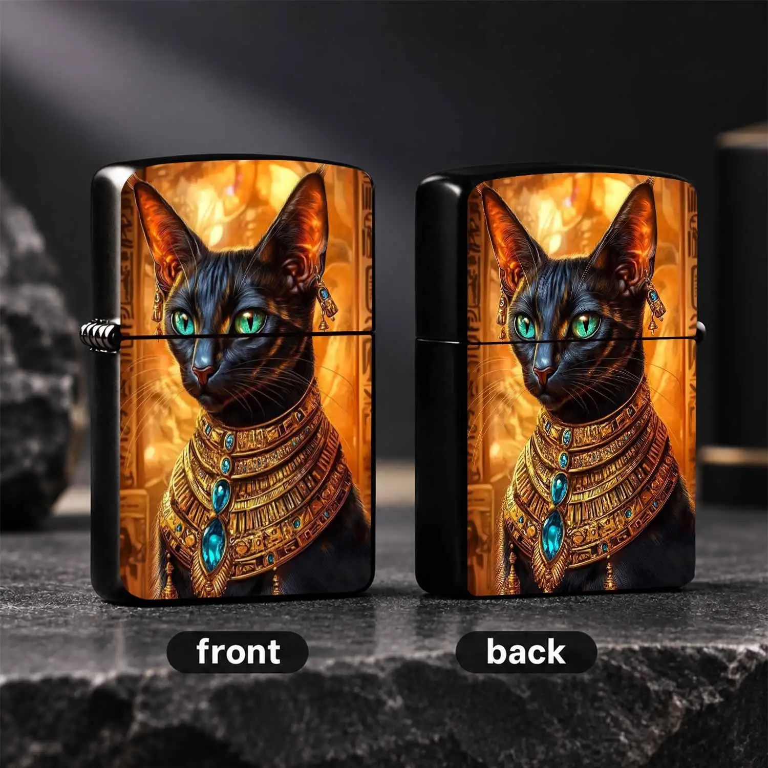 Ancient Egyptian Myth Bastetthemed Portable Lighter, Exotic Vintage Style Delicate Decor, Practical Tool For Daily Outdoor Use, Creative Unique Nice Gift For Different Occasions, Fine Collectible For Home A Humorous And Interesting Lighter