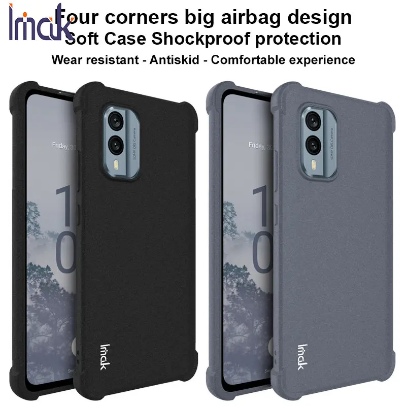 Para nokia x30 5g x 30 x3 0 caso imak à prova de choque transparente areia movediça fosco macio silicone tpu capa traseira para nokia x30 5g casos